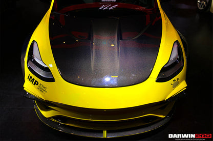 2017-2023 Tesla Model 3 IMP Performance Carbon Fiber Hood - DarwinPRO Aerodynamics