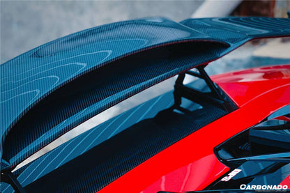 2015-2025 Lamborghini Huracan LP610  LP580  Evo  Tecnica MD Style Carbon Fiber Trunk Spoiler with Base