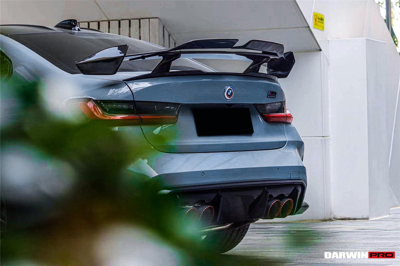 2021-UP BMW M3 G80 G20 BKSSII Style Carbon Fiber Trunk Spoiler - DarwinPRO Aerodynamics