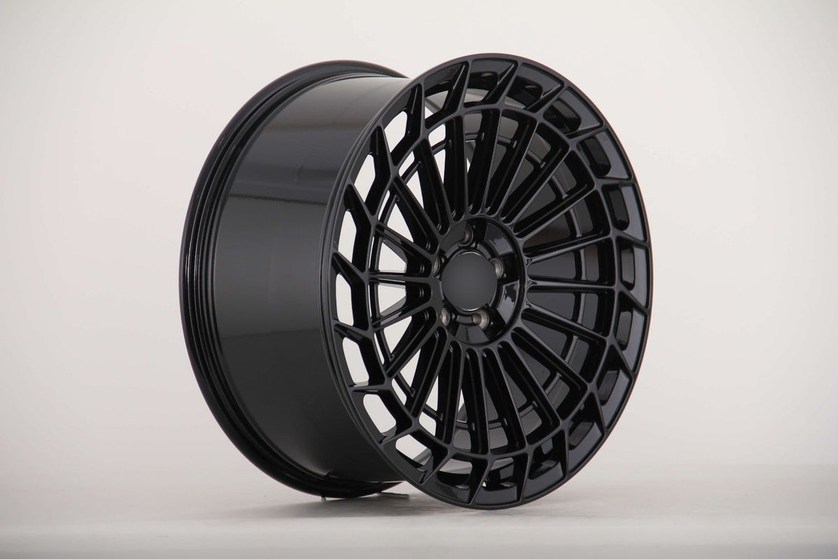 E040 Gloss Black 19x8.0 ET30 5x112 - Square Set (4 Wheels)
