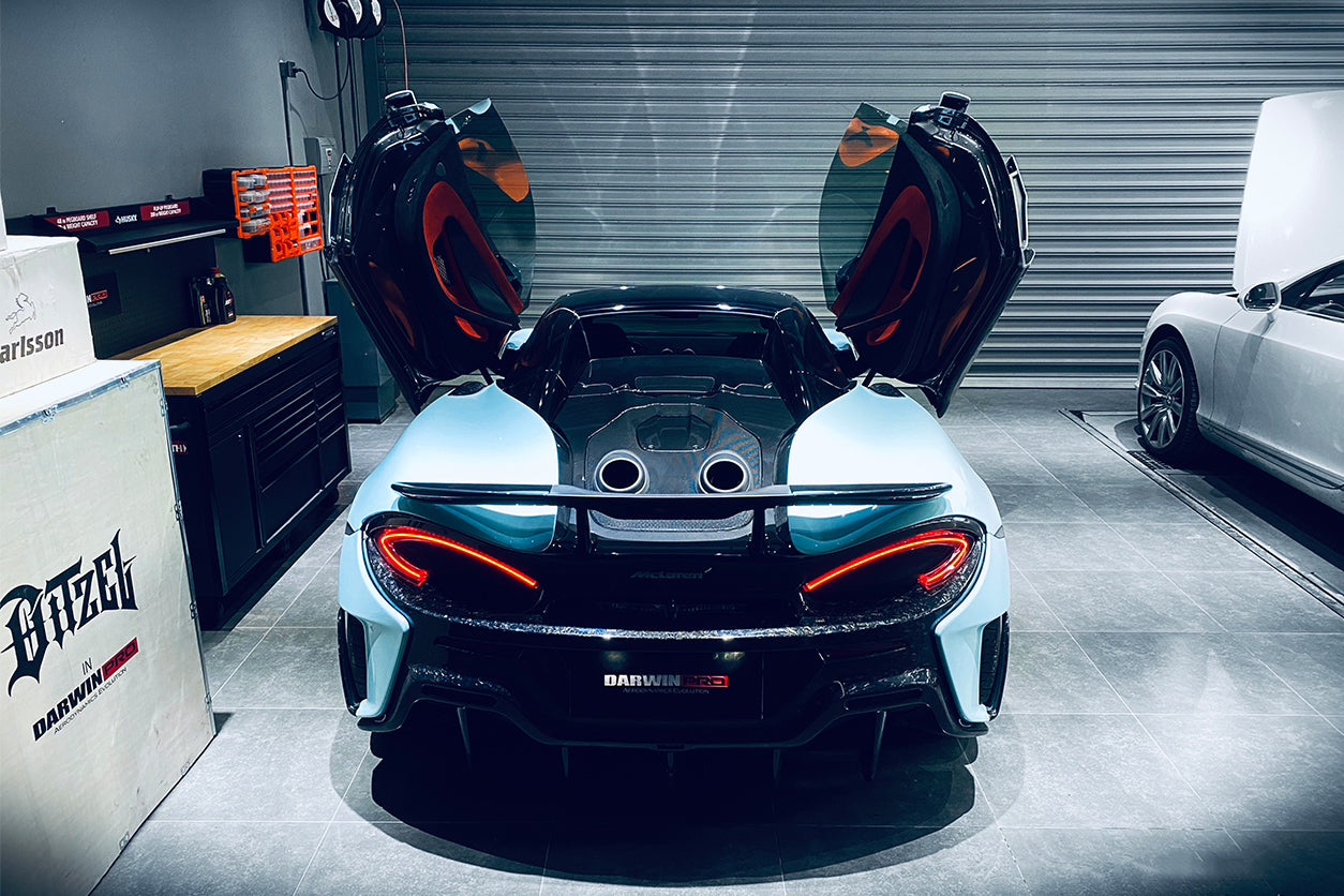 2018-2021 McLaren 600lt Carbon Fiber Rear Bumper - DarwinPRO Aerodynamics