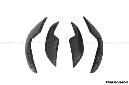 2015-2017 Audi RS7 BS Style Carbon Fiber Front Bumper Canards - Carbonado Aero