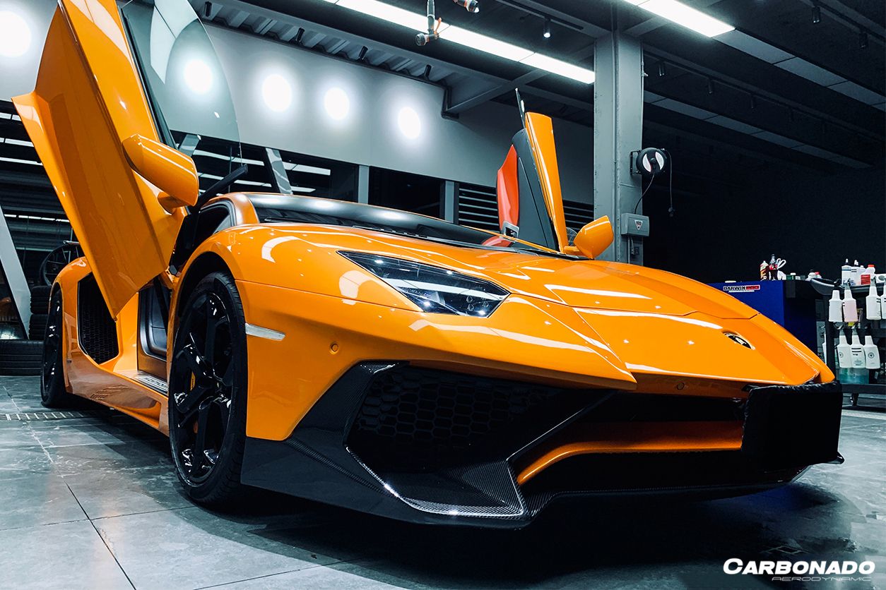 2011-2016 Lamborghini Aventador LP700 LP740 Coupe/Roadster SV Style Front Bumper - Carbonado Aero