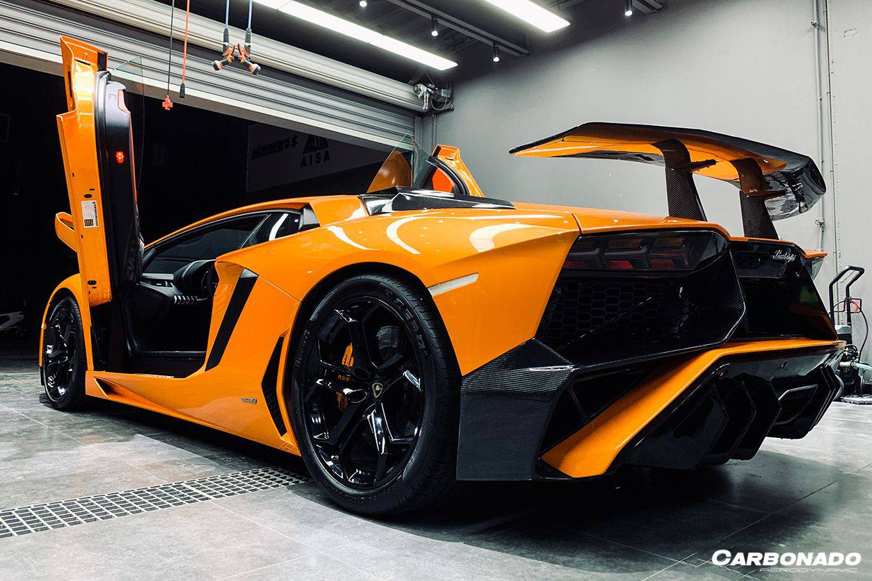 2011-2016 Lamborghini Aventador LP700 Coupe/Roadster SV Style Rear Bumper - Carbonado Aero