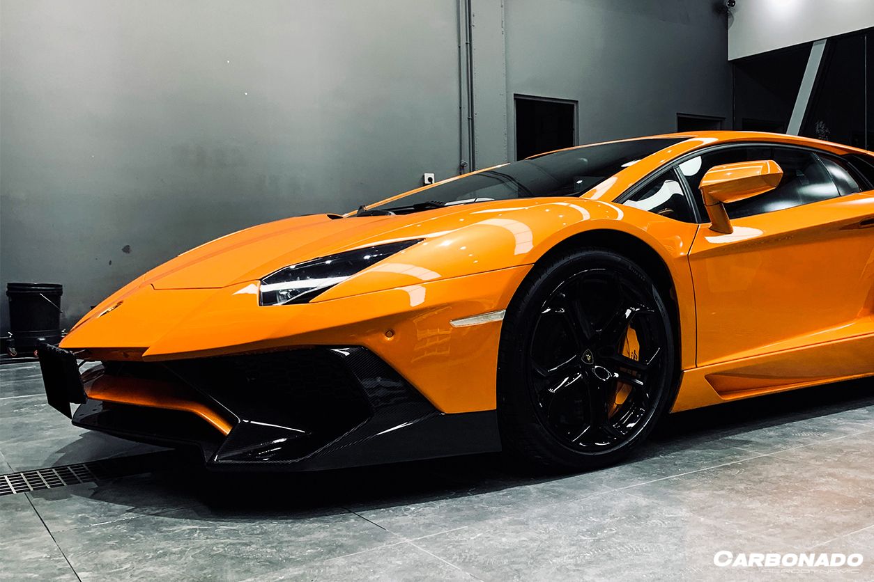 2011-2016 Lamborghini Aventador LP700 LP740 Coupe/Roadster SV Style Front Bumper - Carbonado Aero