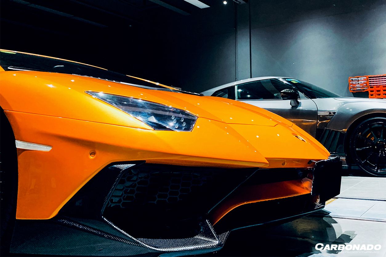 2011-2016 Lamborghini Aventador LP700 LP740 Coupe/Roadster SV Style Front Bumper - Carbonado Aero