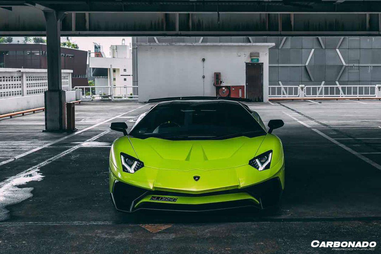 2011-2016 Lamborghini Aventador LP700 LP740 Coupe & Roadster SV Style Front Bumper - Carbonado