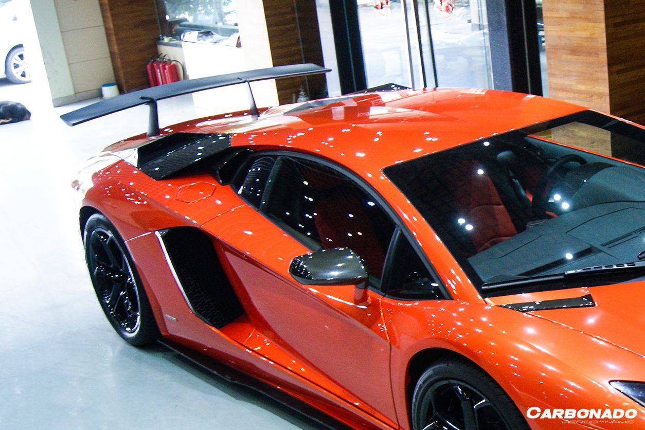 2011-2021 Lamborghini Aventador LP700 LP740 Coupe/Roadster SV Style Trunk Wing - Carbonado Aero