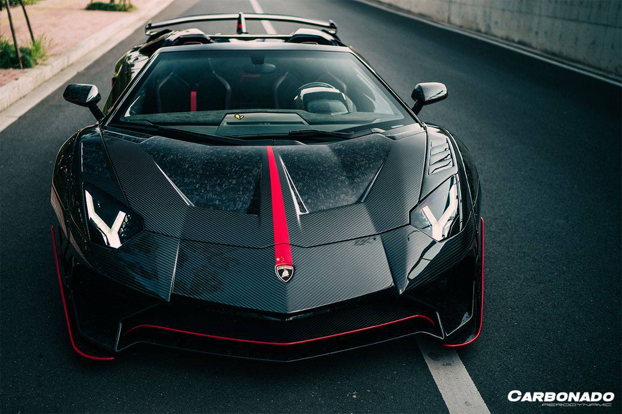 2011-2021 Lamborghini Aventador LP700 Coupe & Roadster OEM Style Dry Carbon Fiber Mirror Cover Replacement - Carbonado