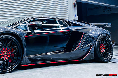 2011-2016 Lamborghini Aventador LP700 Coupe/Roadster Dry Carbon Fiber Mirror Housing eplacement - DarwinPRO Aerodynamics