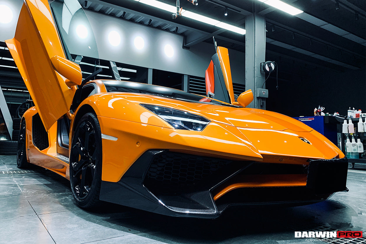 2011-2021 Lamborghini Aventador LP700 LP740 Coupe/Roadster SV Style Front Bumper - DarwinPRO Aerodynamics