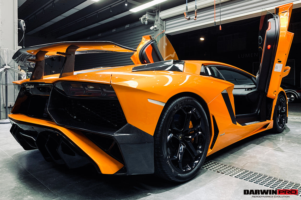 2011-2016 Lamborghini Aventador LP700 LP740 Coupe/Roadster SV Style Rear Bumper - DarwinPRO Aerodynamics