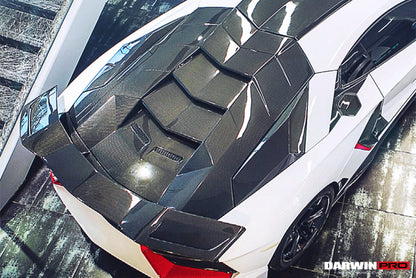 2011-2016 Lamborghini Aventador LP700 Coupe BKSS Style Carbon Fiber Engine Trunk - DarwinPRO Aerodynamics