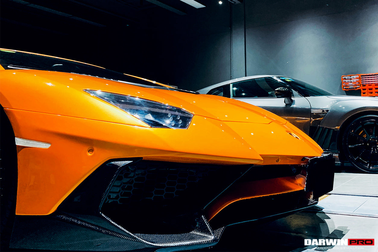 2011-2021 Lamborghini Aventador LP700 LP740 Coupe/Roadster SV Style Front Bumper - DarwinPRO Aerodynamics
