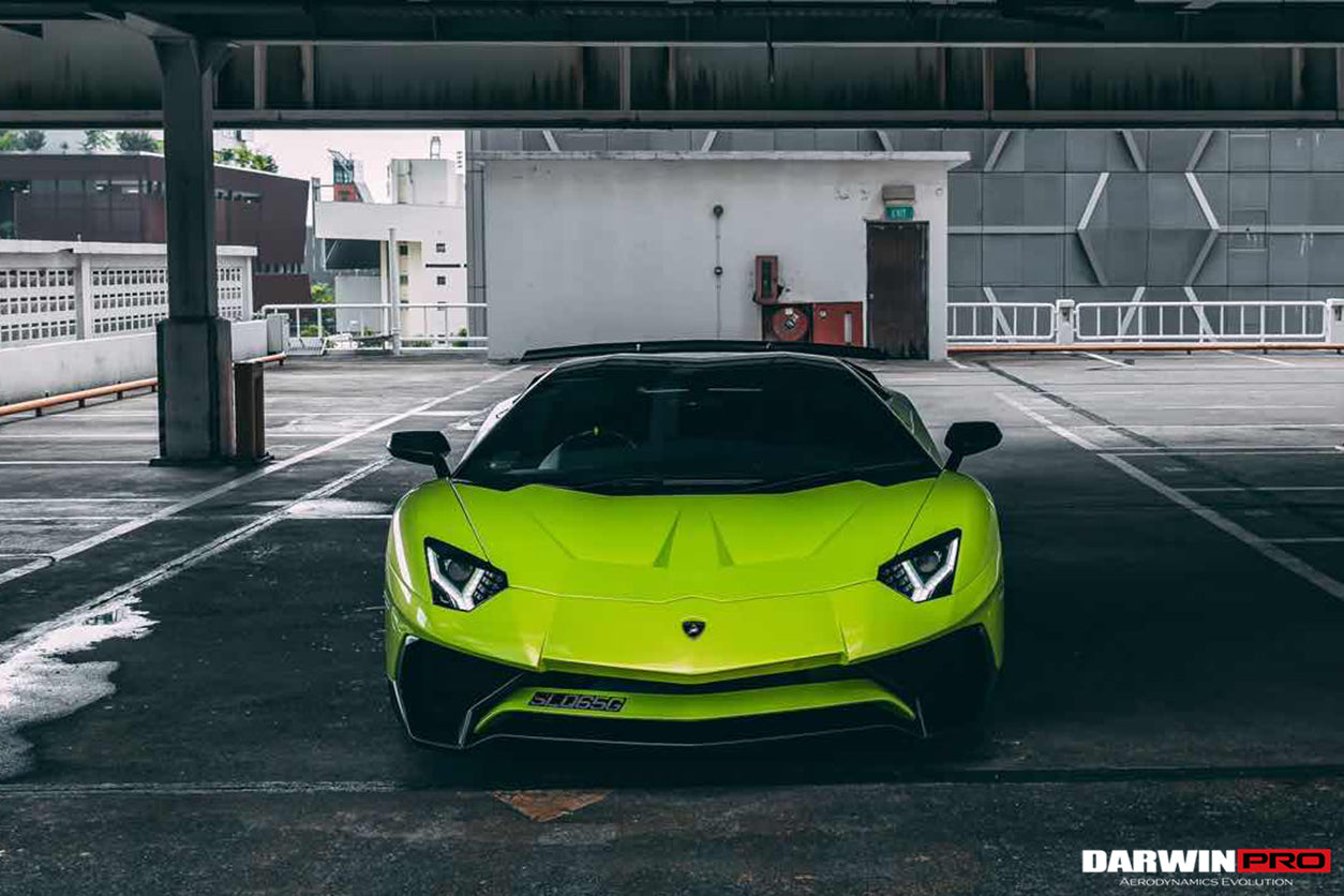 2011-2021 Lamborghini Aventador LP700 LP740 Coupe/Roadster SV Style Front Bumper - DarwinPRO Aerodynamics
