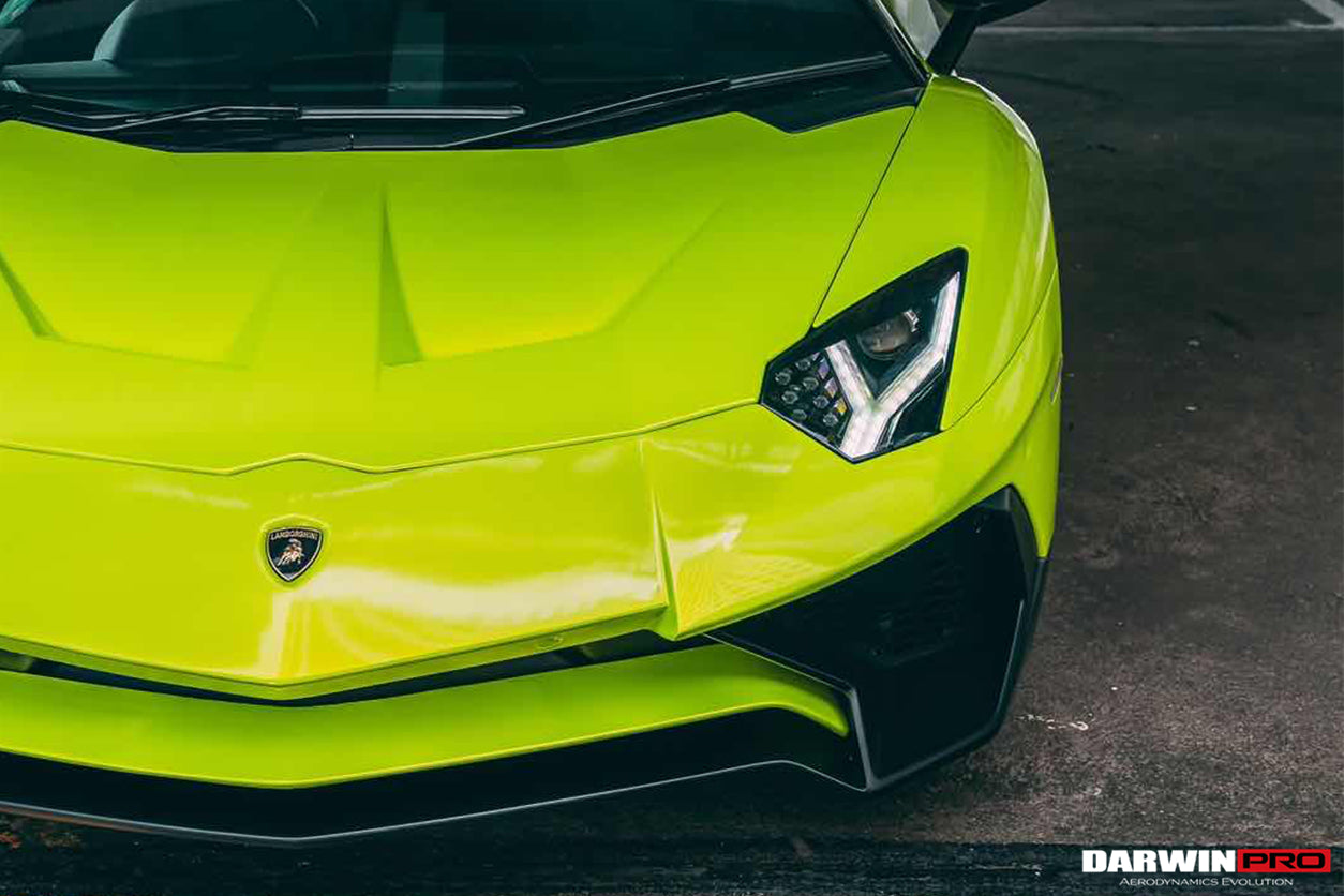 2011-2021 Lamborghini Aventador LP700 LP740 Coupe/Roadster SV Style Front Bumper - DarwinPRO Aerodynamics