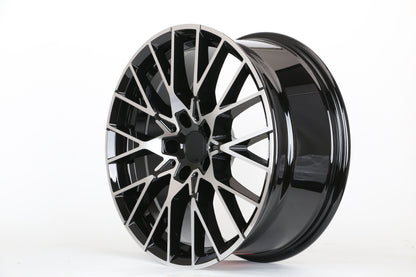 E701 Black Machined Face 19in Staggered Set 8.5 ET35 / 9.5 ET35 5.120 (4 Wheels)