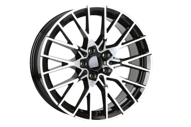 E701 Black Machined Face 19x8.5 ET35 5.120 - Square Set (4 Wheels)