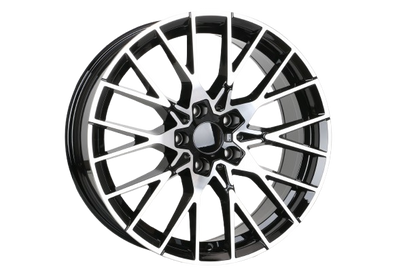 E701 Black Machined Face 19x8.5 ET35 5.120 - Square Set (4 Wheels)