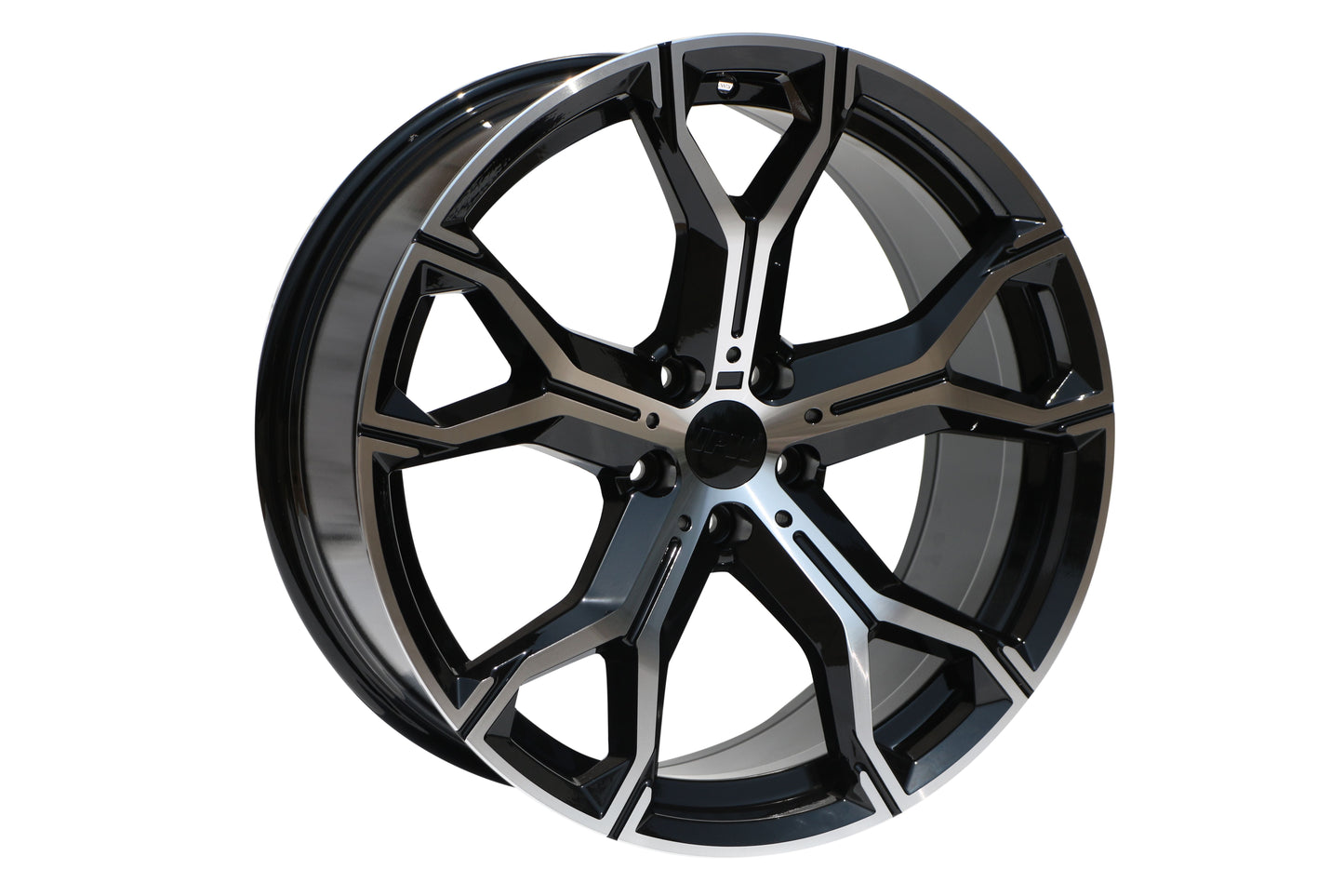 E702 Black Machined Face 20x10.5 ET40 5.120 - Square Set (4 Wheels)