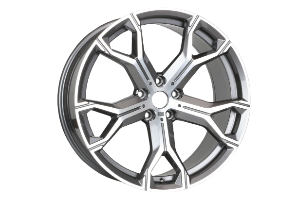 E702 Gunmetal Machined Face 20in Staggered Set 9.0 ET37 / 10.5 ET40 5.120 (4 Wheels)