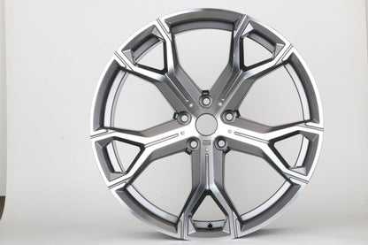 E702 Gunmetal Machined Face 20x9.0 ET37 5.120 - Square Set (4 Wheels)