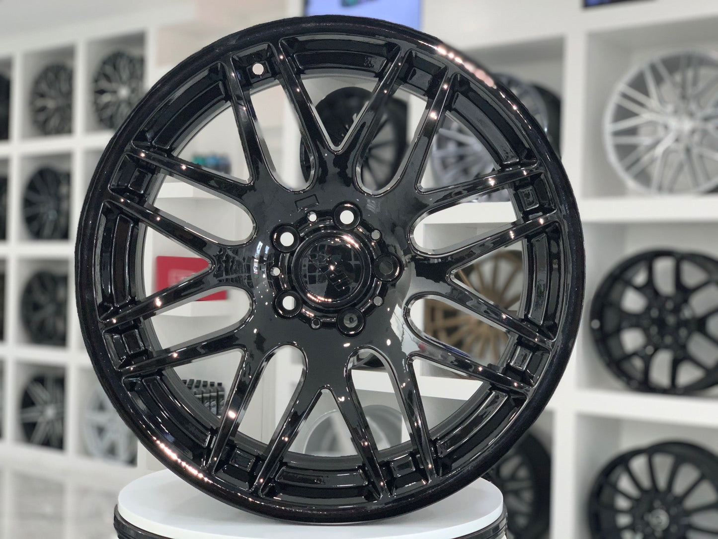 E703 Gloss Black 19x9.5 ET35 5.120 - Square Set (4 Wheels)