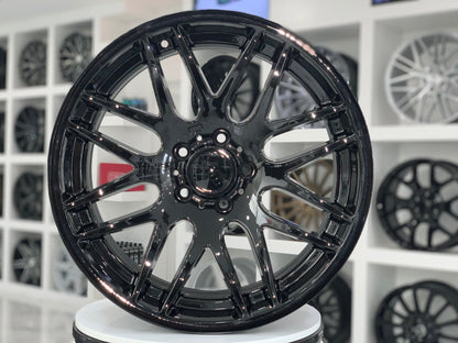 E703 Gloss Black 19x9.5 ET35 5.120 - Square Set (4 Wheels)