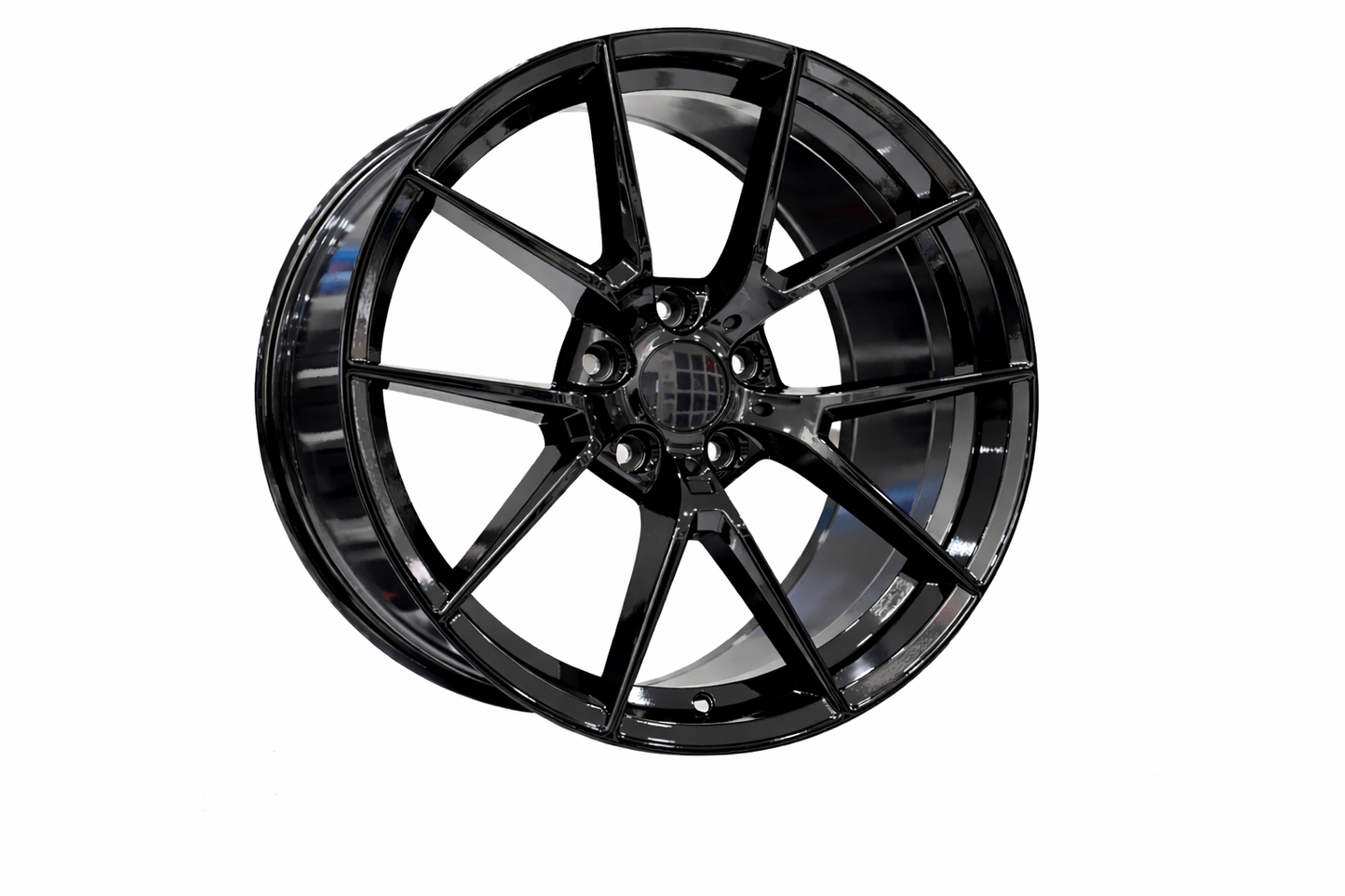 E705 Gloss Black 22in Staggered Set 10.0 ET35 / 11.0 ET35 5.112 (4 Wheels)