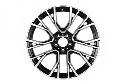 E706 Black Machined Face 22x9.5 ET35 5.120 - Square Set (4 Wheels)