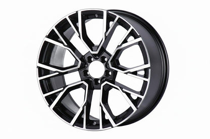 E706 Black Machined Face 22x9.5 ET35 5.120 - Square Set (4 Wheels)