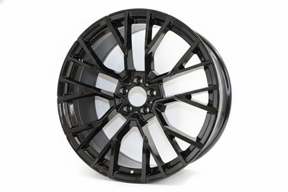 E706 Gloss Black 22in Staggered Set 9.5 ET32 / 10.5 ET35 5.112 (4 Wheels)