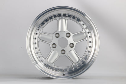 E708 Silver Machined Lip 17x10 ET27 5x120 – (Square Set of 4)