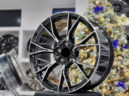 E712 Black Machined Face 20x8.5 ET35 5.120 - Square Set (4 Wheels)