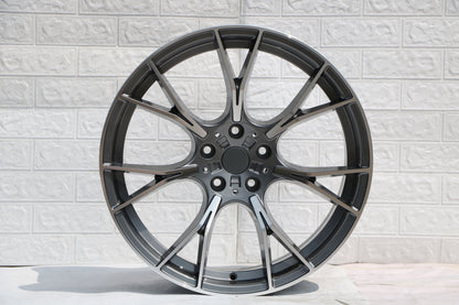E712 Gunmetal Machined Face 20x9.5 ET35 5.120 - Square Set (4 Wheels)