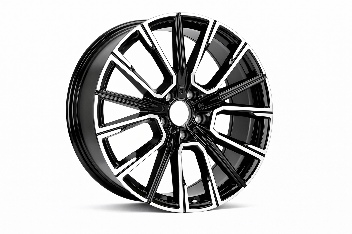 E713 Black Machined Face 18x8.5 ET30 5x120 – (Square Set of 4)