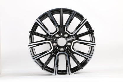 E713 Black Machined Face 18x8.5 ET30 5x120 – (Square Set of 4)