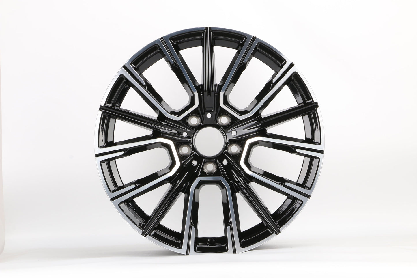 E713 Black Machined Face 20x9.5 ET35 5x120 – (Square Set of 4)