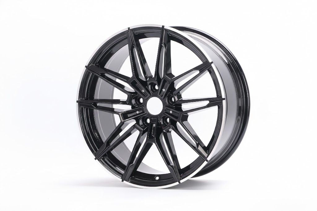 E714 Black Machined Lip 18x8 ET30 5x112 – (Square Set of 4)