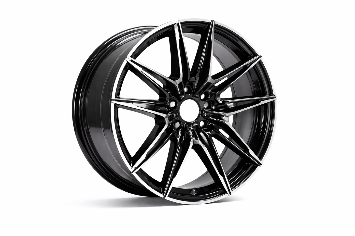 E714 Black Machined Lip 18x8.5 ET35 5x112 – (Square Set of 4)