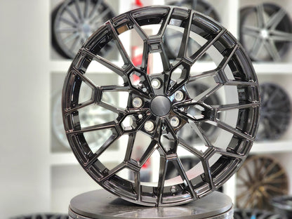 E717 Gloss Black 19x8.0 ET35 5.120 - Square Set (4 Wheels)