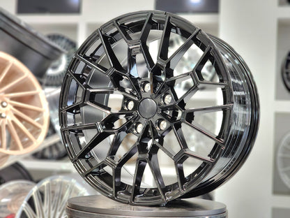 E717 Gloss Black 19x9.0 ET40 5.112 - Square Set (4 Wheels)