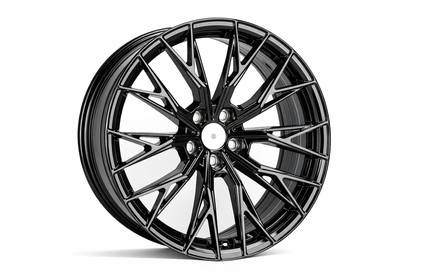E1550 Gloss Black 18x8 ET35 5.108 – (Square Set of 4)