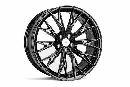 E1550 Gloss Black 18x8 ET35 5.108 – (Square Set of 4)