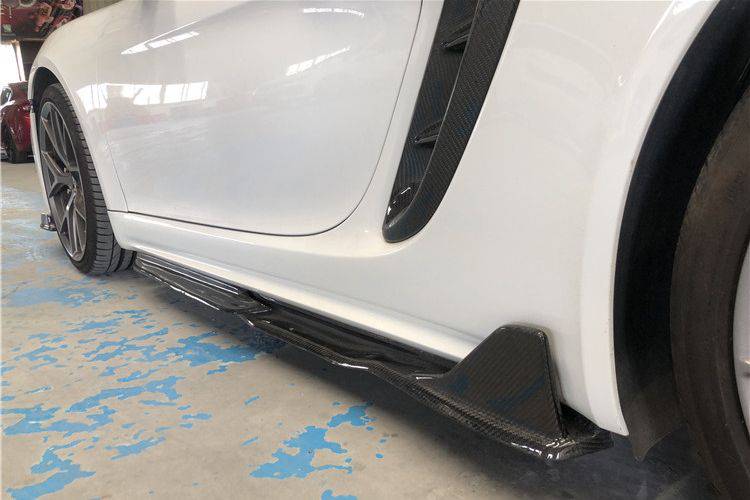 2017-2023 Porsche 718 Cayman & Boxster AM Style Carbon Fiber Side Skirts - Carbonado