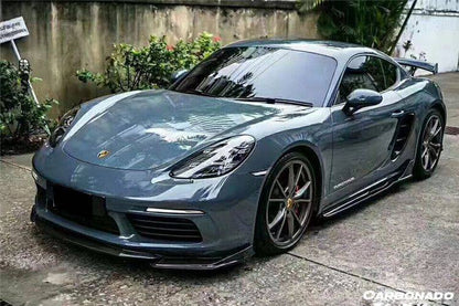 2017-2023 Porsche 718 Cayman & Boxster AM Style Carbon Fiber Front Lip - Carbonado