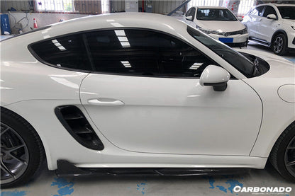 2017-2023 Porsche 718 Cayman/Boxster AM Style Carbon Fiber Side Skirts - Carbonado