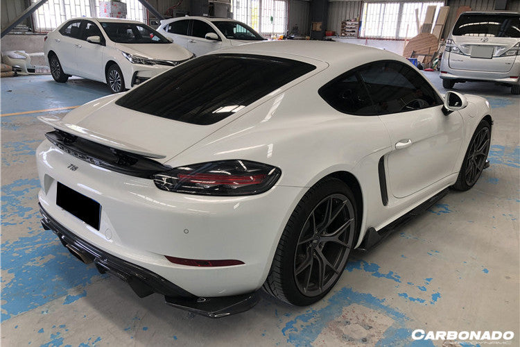 2017-2023 Porsche 718 Cayman/Boxster AM Style Carbon Fiber Side Skirts - Carbonado