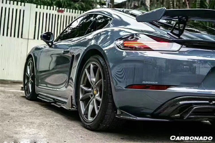 2017-2023 Porsche 718 Cayman/Boxster AM Style Carbon Fiber Side Skirts - Carbonado