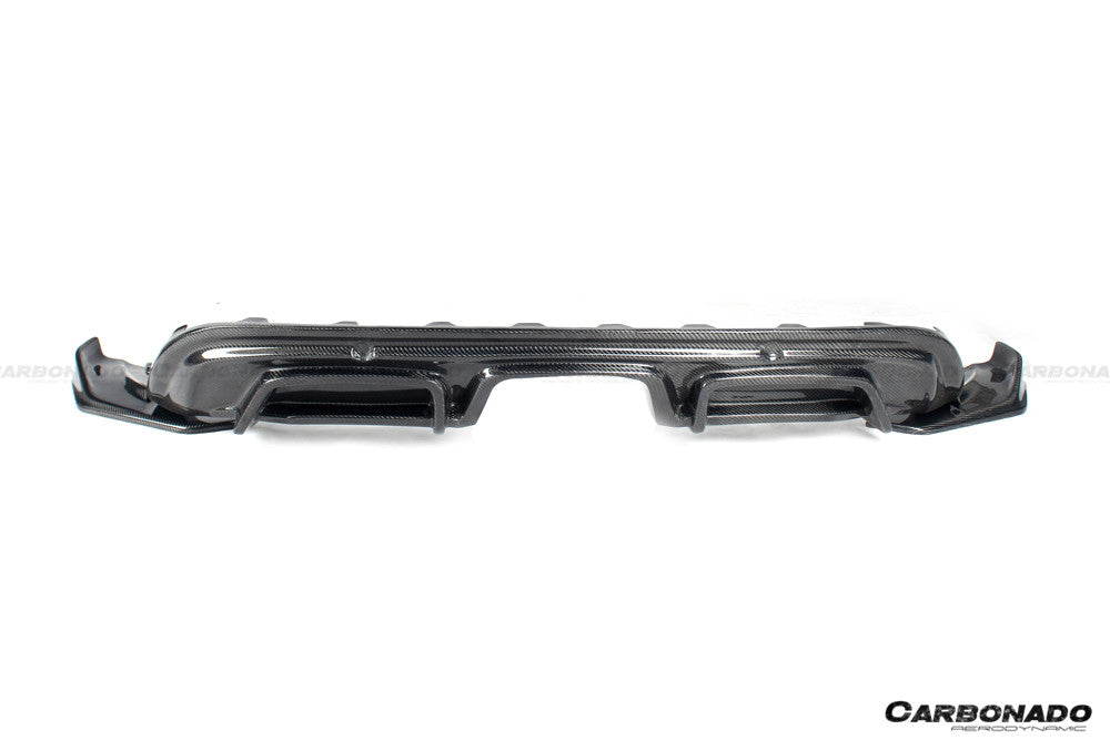 2017-2023 Porsche 718 Cayman/Boxster AM Style Carbon Fiber Rear Lip w/ Caps - Carbonado